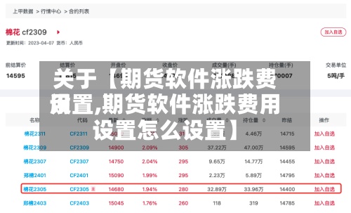 关于【期货软件涨跌费用设置,期货软件涨跌费用设置怎么设置】-第3张图片