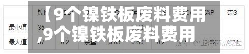 【9个镍铁板废料费用
,9个镍铁板废料费用
是多少】-第3张图片