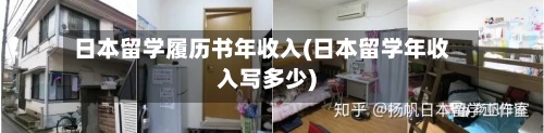 日本留学履历书年收入(日本留学年收入写多少)