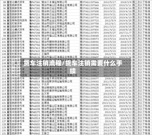 货车注销流程/货车注销需要什么手续-第3张图片