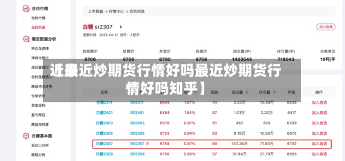 近来【最近炒期货行情好吗最近炒期货行情好吗知乎】-第3张图片
