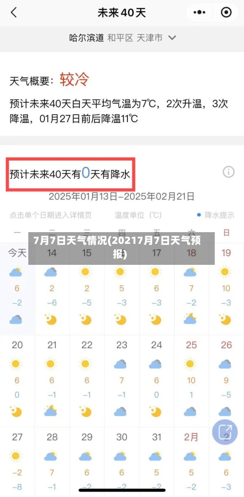 7月7日天气情况(20217月7日天气预报)