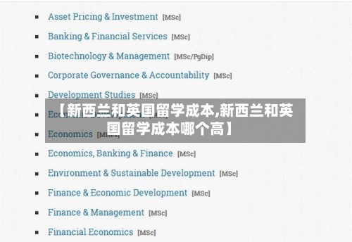 【新西兰和英国留学成本,新西兰和英国留学成本哪个高】-第2张图片
