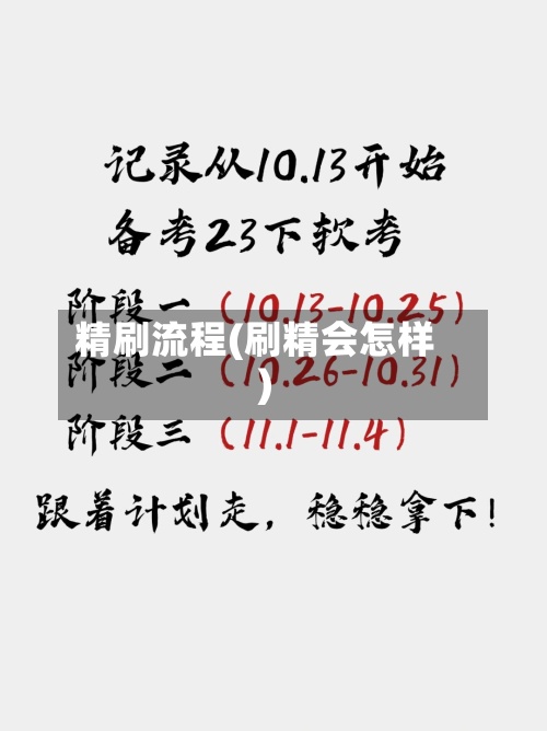 精刷流程(刷精会怎样)
