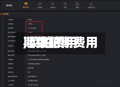 【菜粕期费用,菜粕费用期货】