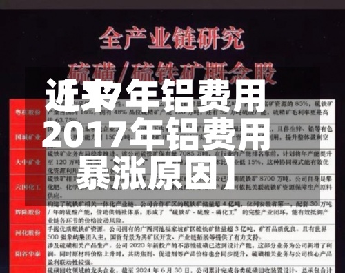 近来
【17年铝费用
2017年铝费用
暴涨原因】-第2张图片