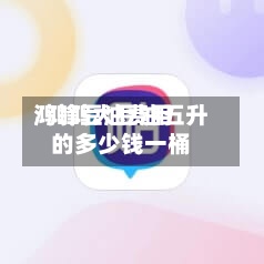 鸿峰豆油费用/鸿鸿大豆油五升的多少钱一桶-第2张图片
