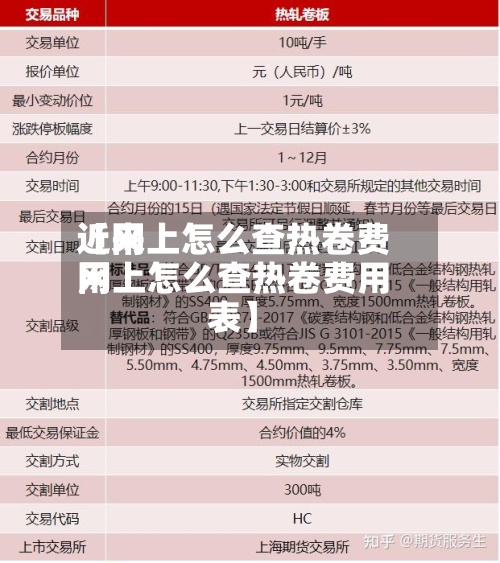 近来【网上怎么查热卷费用网上怎么查热卷费用表】