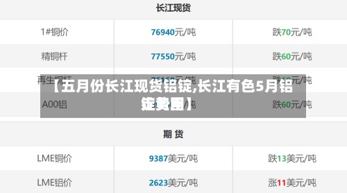 【五月份长江现货铝锭,长江有色5月铝锭费用走势图】-第3张图片