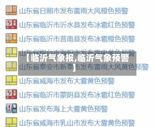 【临沂气象报,临沂气象预警】