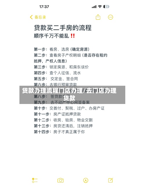 贷款办理流程门店办理/去门店办理贷款