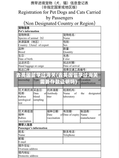 去英国留学过海关(去英国留学过海关需要存款证明吗)