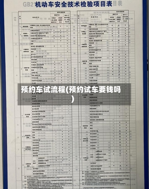 预约车试流程(预约试车要钱吗)