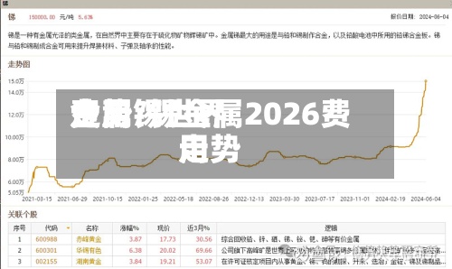 金属锡世界
费用
走势/锡金属2026费用
走势-第2张图片