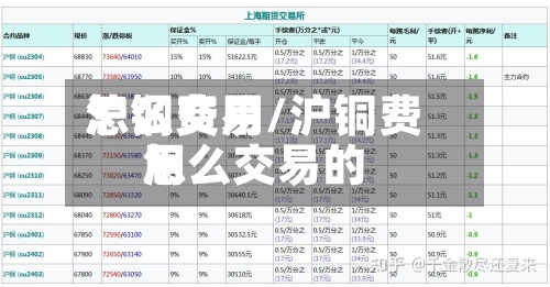 沪铜费用
怎么交易/沪铜费用
怎么交易的-第2张图片